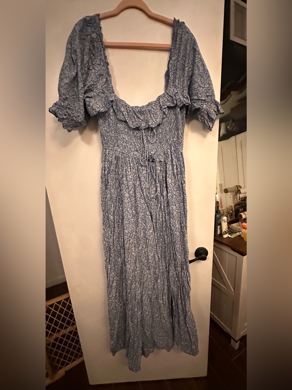 Doen Blue Floral Maxi Dress